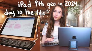 iPad 9th Generation in 2024 Review  iPad day in the life as a student [upl. by Anerbes753]