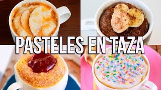 HAZ PASTELES EN TAZA EN SOLO 2 MINUTOS ❤️ POSTRES SIN HORNO FACILES Y RAPIDOS  Tutoriales Belen [upl. by Ativet]