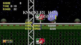 sonic origins speedrun sonic 1 knuckles starlight zone in 1954 [upl. by Torin]