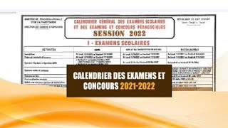 Calendrier Des Examens Scolaire 2022  BAC BEPC Et CEPE  Quelques Astuces Pour Réussir [upl. by Ennylyak]