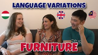 Language Variations  Furniture  English Hungarian amp Malay [upl. by Nalor271]