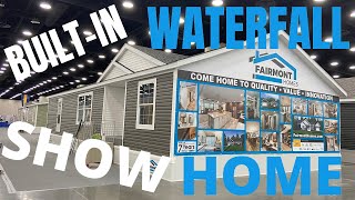 Show home with a builtin waterfall New mobile home full of surprises inside Mobile Home Masters [upl. by Madel]