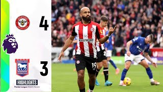 Brentford vs Ipswich Town 43 Highlights  Premier League  20242025 brentford ipswich [upl. by Yelbmik231]