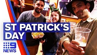 Festivities underway to celebrate St Patricks Day  Nine News Australia [upl. by Elram]