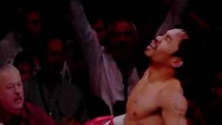 Mark Wahlberg reaction he fell when Manny Pacquiao knocked out Ricky Hatton in 2nd round [upl. by Yrdnal]