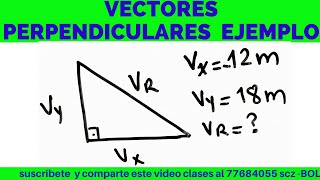 VECTOR RESULTANTE DADOS 2 VECTORES PERPENDICULARES [upl. by Saeger873]