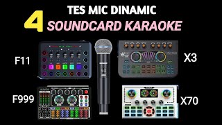 ADU KUALITAS MIC DINAMIC DI 4 SOUNDCARD KARAOKE  MODE OFFLINE [upl. by Enyamrahc]