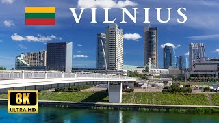 ▶️ Magic of VILNIUS Lithuania 🇱🇹  by Drone Footage  8K ULTRA HD [upl. by Inattyrb915]