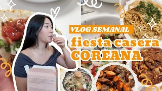 VLOGGEANDO COMO SI ESTUVIERAMOS HABLANDO POR VIDEO LLAMADA 📱  FIESTA CASERA COREANA JIPDURI  VLOG [upl. by Boys]