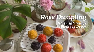 Pretty Spinach Rose Dumpling  Budget friendly Birthday Decor [upl. by Harod]