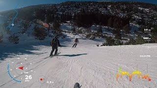 Borovets SuharMarkudjik 1Musala Pathway with GoPro Telemetry Gauges [upl. by Nosdrahcir]