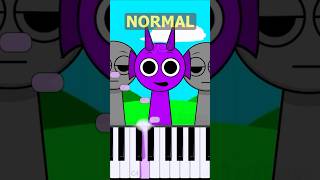 Durple Theme Incredibox Sprunki  Normal Vs Horror on piano [upl. by Yhtommit]