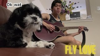 Fly love song cover with my dog but then I mess up [upl. by Larimer344]