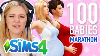 Single Girl Tries The 100 Baby Challenge Season 1 Marathon  Sims 4 [upl. by Nesyaj43]