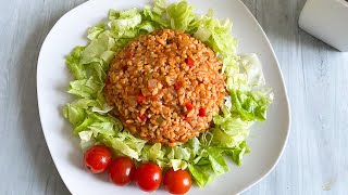 How To Cook BulgurHealty Bulgur Pilaf Recipe Turkish Styleتحضير ألذ برغل على الطريقة التركية سهلة [upl. by Aniger]