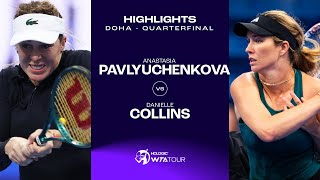 Anastasia Pavlyuchenkova vs Danielle Collins  2024 Doha Quarterfinal  WTA Match Highlights [upl. by Eelrac]