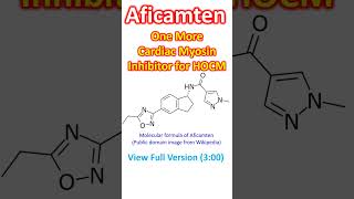 Aficamten One More Cardiac Myosin Inhibitor for HOCM [upl. by Llekram]