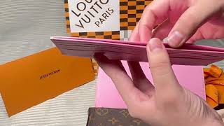 LOUIS VUITTON  Unboxing Felicie Pochette Monogram Canvas Vivienne Holidays 2022 [upl. by Lyram]