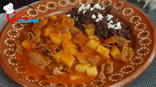 Si Tienes Bistec Hazlo Con Papas En En Salsa Roja [upl. by Adis642]