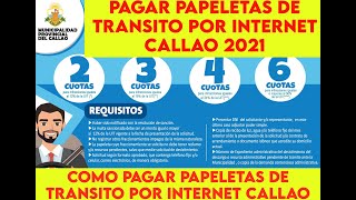 COMO PAGAR PAPELETAS DE TRANSITO DEL CALLAO POR INTERNET  COMO PAGAR PAPELETAS DE TRANSITO CALLAO [upl. by Bailie]