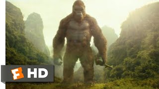 Kong Skull Island 2017  Kong Saves a Giant Buffalo Scene 410  Movieclips [upl. by Arihsaj]