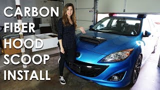 CORKSPORT CARBON FIBER HOOD SCOOP INSTALL [upl. by Acisey]