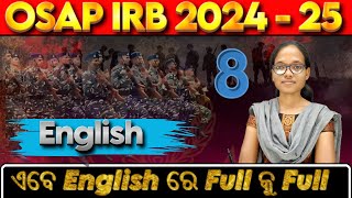 ENGLISH OSAP IRB  15 Question  Day 8  Odisha Police  Battalion osap irb odishajob [upl. by Hebel]