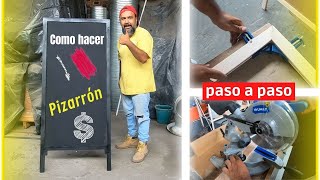 Como hacer Caballete o Pizarrón de Madera Publicitario 💯 [upl. by Eaneg]