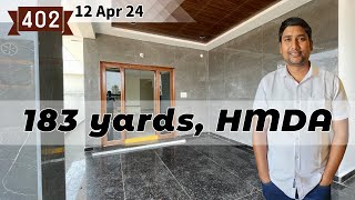 Video No402  HMDA 183 yards G1 Independent house for sale in Rampally near ECIL Hyderabad [upl. by Nhabois619]