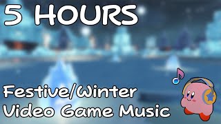 5 HOURS of Winter Video Game Music With Fireplace Ambience [upl. by Sang60]