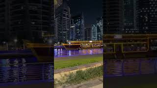 Dhow Cruise Dubai Marina at night dubai asmr travel trending viral [upl. by Yllut]