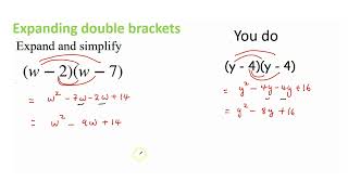 Expanding double brackets lesson [upl. by Orihakat]