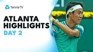 Kei Nishikori Is Back Eubanks Shelton Feature  Atlanta 2023 Day 2 Highlights [upl. by Ozkum]