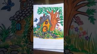 Fairy house drawing 🏚️✨ fairyhouse drawing [upl. by Brucie]