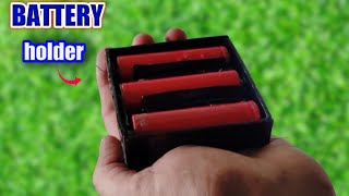 how to make 3 cell battery holder  How To Make 18650 Lithium Battery Holder From PVC Pipe At Home [upl. by Deloria]