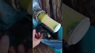 Making Bamboo glass bamboo bamboocraft diy [upl. by Odnama]