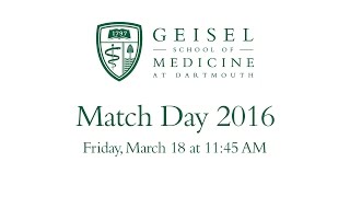 Geisel School of Medicine Match Day 2016 [upl. by Altaf377]