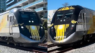 Northbound Brightline  Kissimmee Wrap amp Southbound Brightline BrightOrange amp BrightRed [upl. by Onairam482]