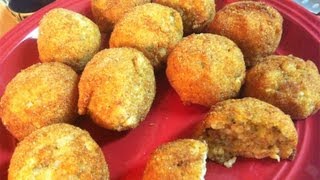 Homemade Crawfish Boudin Balls Recipe [upl. by Aicen]