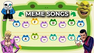 Meme Songs on Animal Crossing New Horizons Town Tunes [upl. by Hufnagel230]