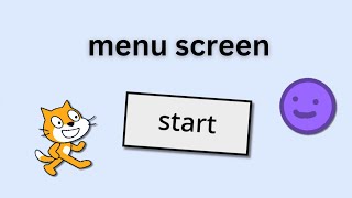 One Sprite Menu Screen in Scratch simple [upl. by Hcirdeirf68]