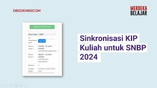 Tutorial Sinkronisasi KIP Kuliah SNBP 2024 [upl. by Lundgren]