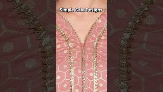 Simple Gala Design  Gala Design For Summer Suits Gota Patti Gala Design Neckline Design [upl. by Nemajneb790]