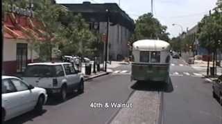 SEPTA West Phildephia c 1993 PCC 2168 Historic Trolley 8534 [upl. by Aramot]