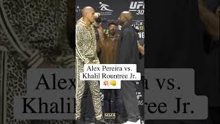 Alex Pereira vs Khalil Rountree Jr UFC307 Press Conference Face Off [upl. by Itida]