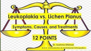 White patches of mouthOral Leukoplakia vs Lichen Planus [upl. by Pippa96]