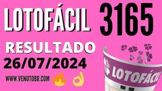 🍀 Resultado Lotofácil 3165 [upl. by Rye]