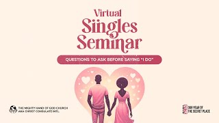 SINGLES SEMINAR  OCTOBER 2024 [upl. by Kcirtap843]