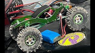 SCX24 Furitek build with Furitek chassis and Electronics on the course at Crawler space RC hobby [upl. by Caitlin]