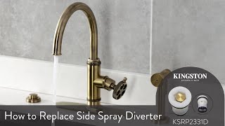 How to Replace a Kitchen Faucet Diverter with Side Sprayer  KSRP2331D [upl. by Arie]